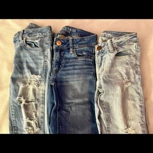 American Eagle Jeans Size 0 and 00 BUNDLE 3 pairs